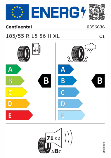 Kia Tyre Label - continental-0356636-185-55R15